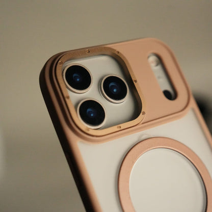 iPhone 17 Pro Frosted Case with Metal Camera Bump & Metal Kickstand | Shockproof Matte Hybrid Cover