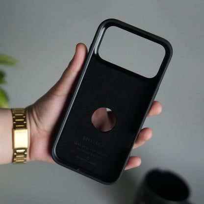iPhone 17 Pro Max Full PU Leather Inbuilt Metal Stand Case Cover