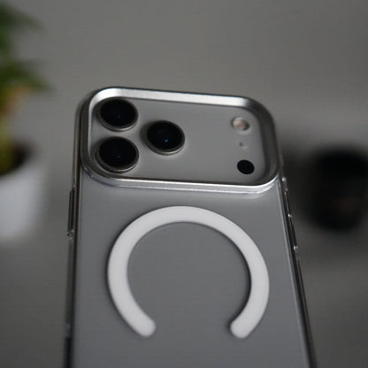 iPhone 17 Pro Hard Crystal Transparent MagSafe Case | Anti-Yellow Clear Back Cover with Metal Camera Bump