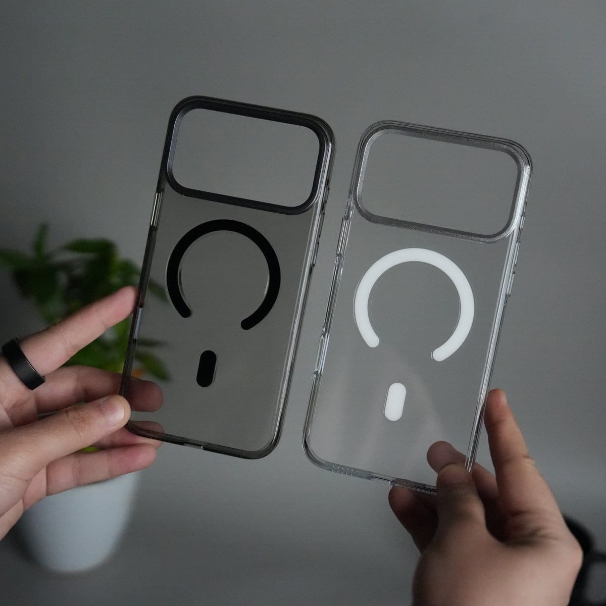 iPhone 17 Pro Hard Crystal Transparent MagSafe Case | Anti-Yellow Clear Back Cover with Metal Camera Bump