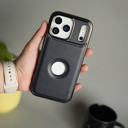 iPhone 17 Pro JTP PU Leather Logo Cut Case Premium Finish Cover