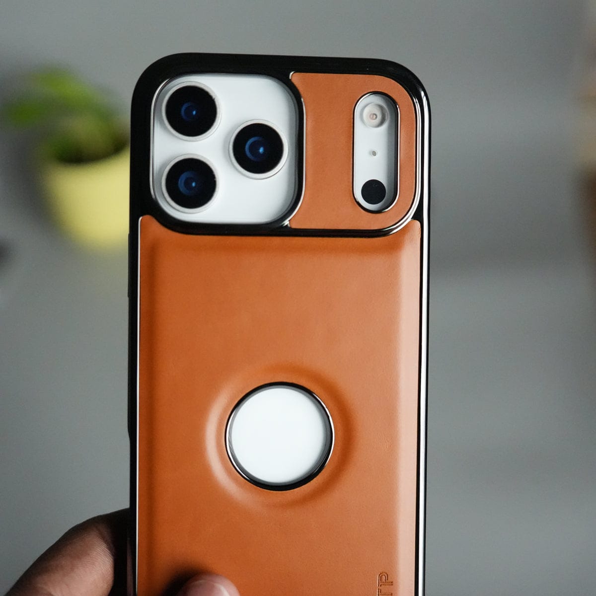 iPhone 17 Pro JTP PU Leather Logo Cut Case Premium Finish Cover