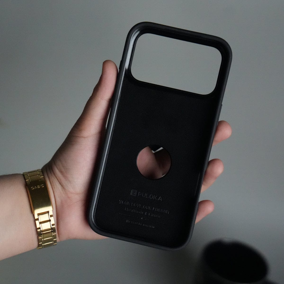 iPhone 17 Pro Leather Case | Classic Middle Stitched PU Back Cover