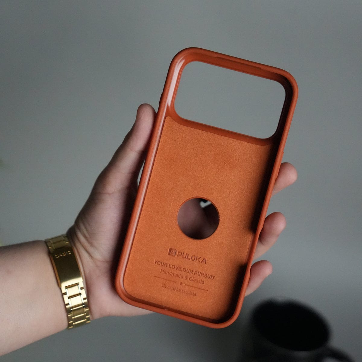 iPhone 17 Pro Leather Case | Classic Middle Stitched PU Back Cover