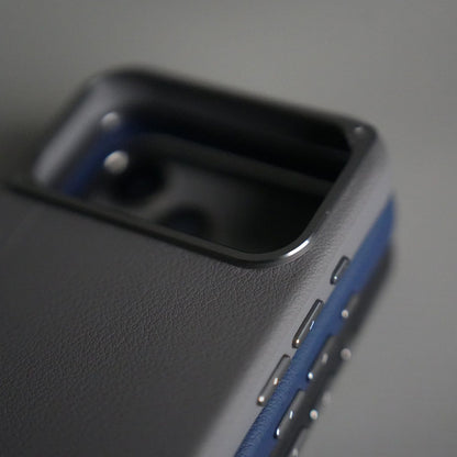 iPhone 17 Pro Max Leather Texture MagSafe PVC NUIU Case With Metal Camera Bump