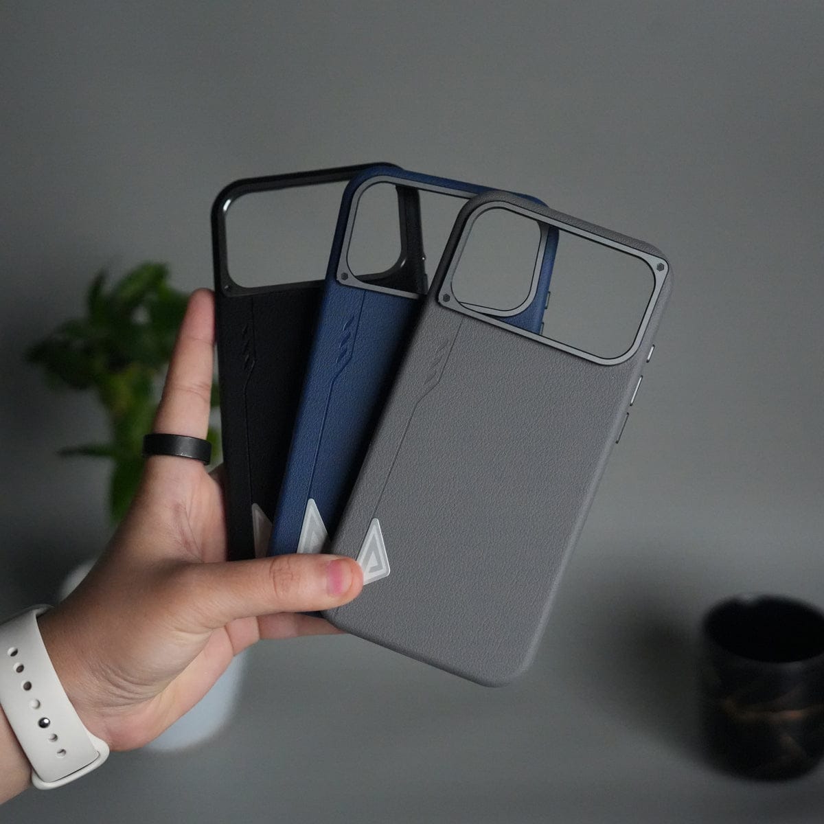 iPhone 17 Pro Leather Texture MagSafe PVC NUIU Case With Metal Camera Bump