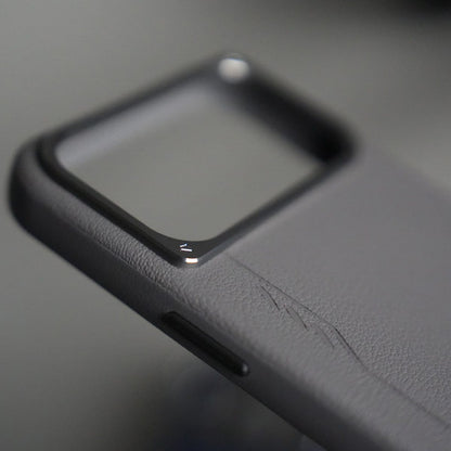 iPhone 17 Pro Leather Texture MagSafe PVC NUIU Case With Metal Camera Bump