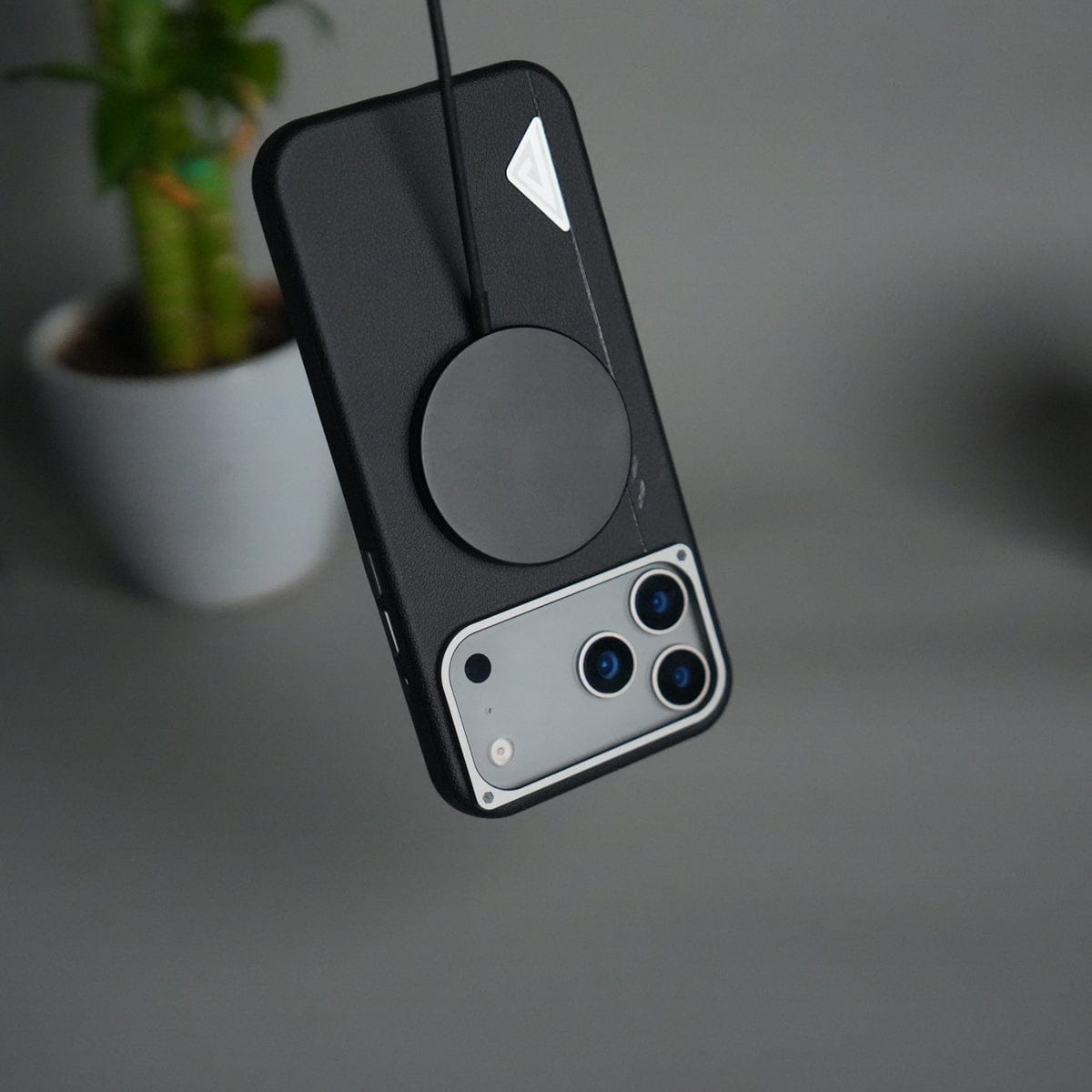 iPhone 17 Pro Leather Texture MagSafe PVC NUIU Case With Metal Camera Bump