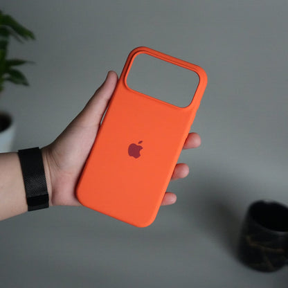iPhone 17 Pro Max Liquid Silicone Case Cover (Orange)