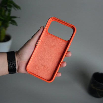 iPhone 17 Pro Max Liquid Silicone Case Cover (Orange)