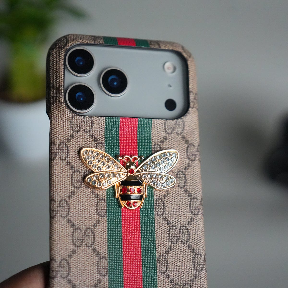 iPhone 17 Pro Luxury 3D BEE Stripe Design Case Cover