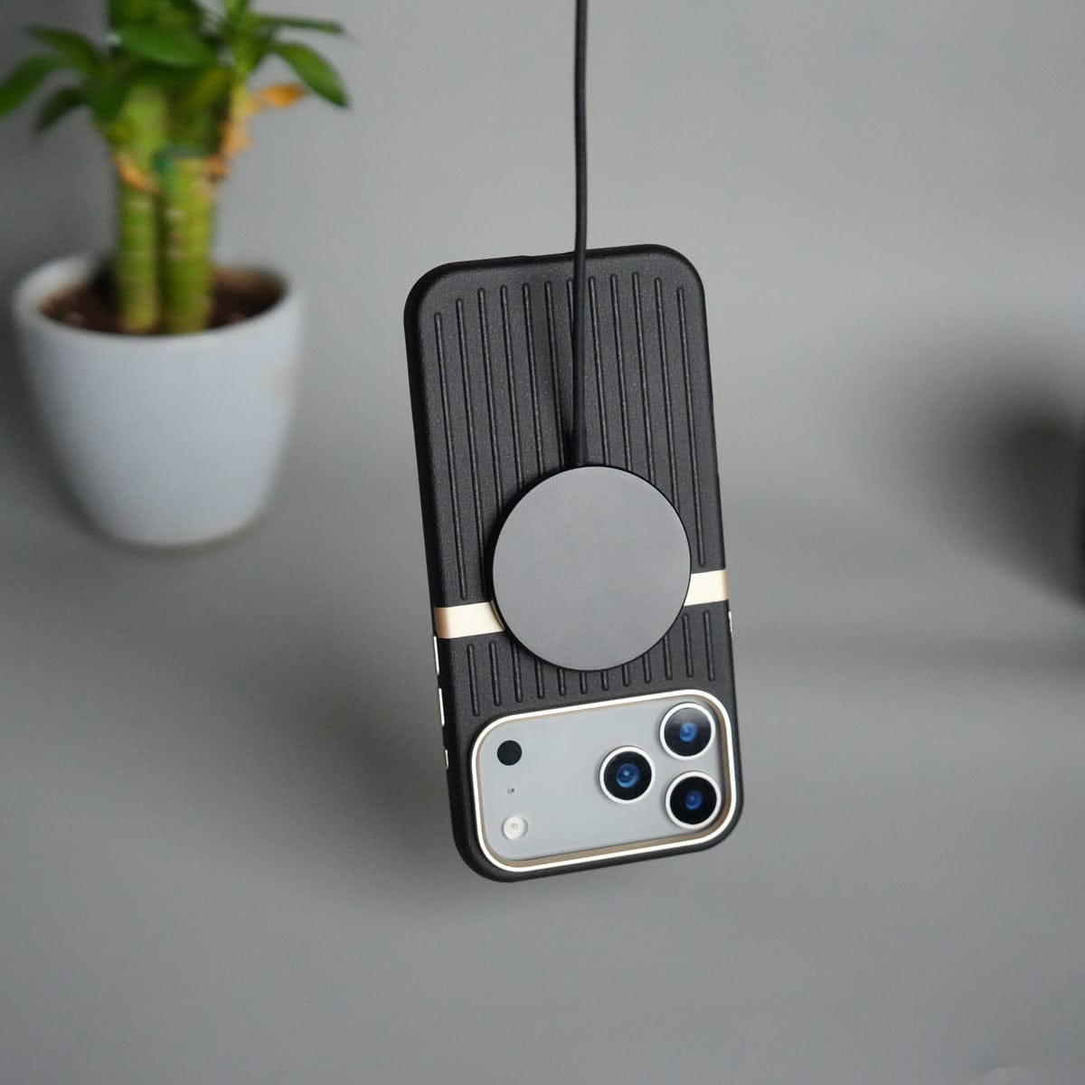 iPhone 17 Pro MagSafe Case | Premium Suitcase Textured Grip Cover with Metal Camera Bumper