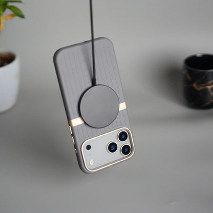 iPhone 17 Pro MagSafe Case | Premium Suitcase Textured Grip Cover with Metal Camera Bumper