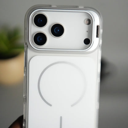 iPhone 17 Pro MagSafe Case with Metal Camera Stand | Slim & Shockproof Protection