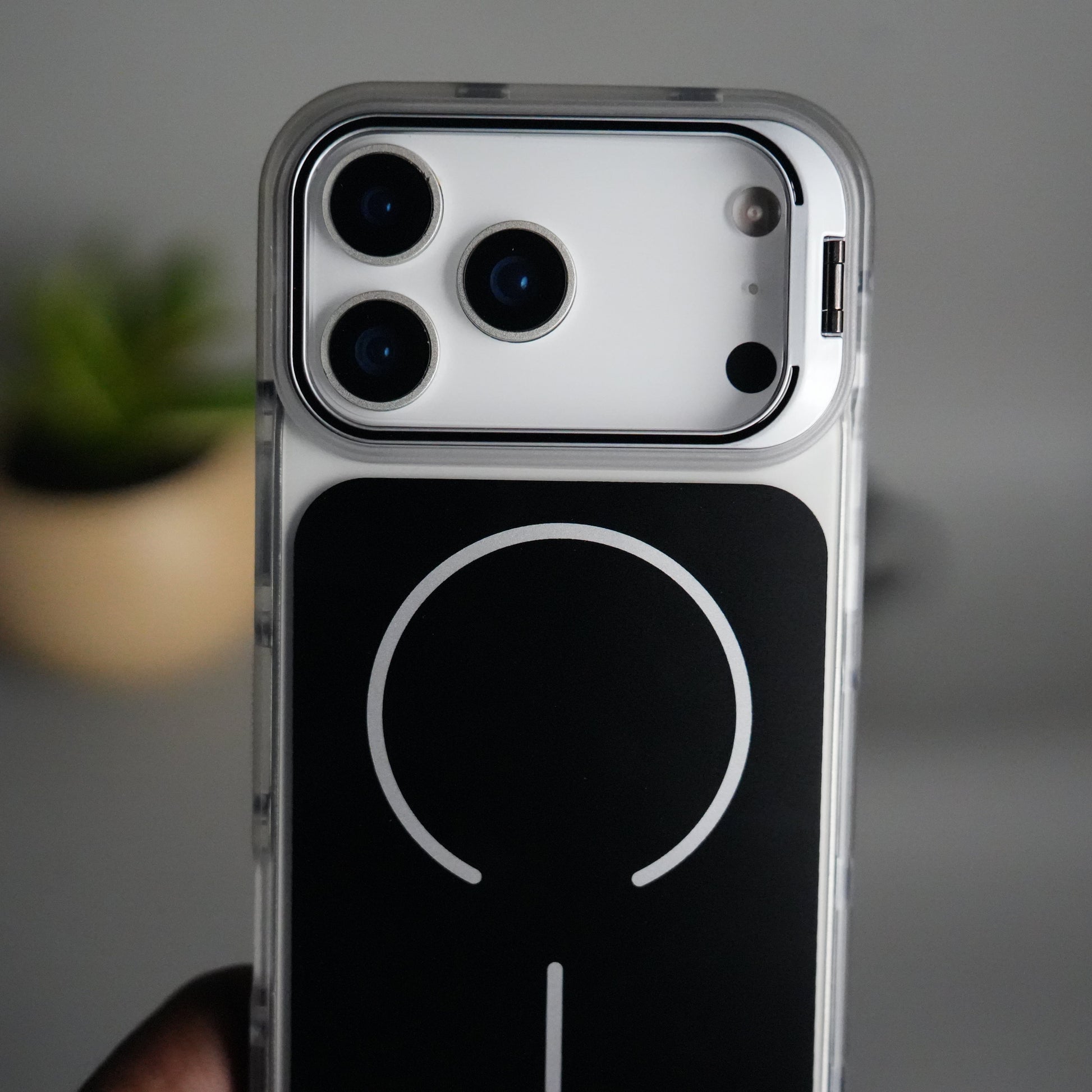 iPhone 17 Pro MagSafe Case with Metal Camera Stand | Slim & Shockproof Protection