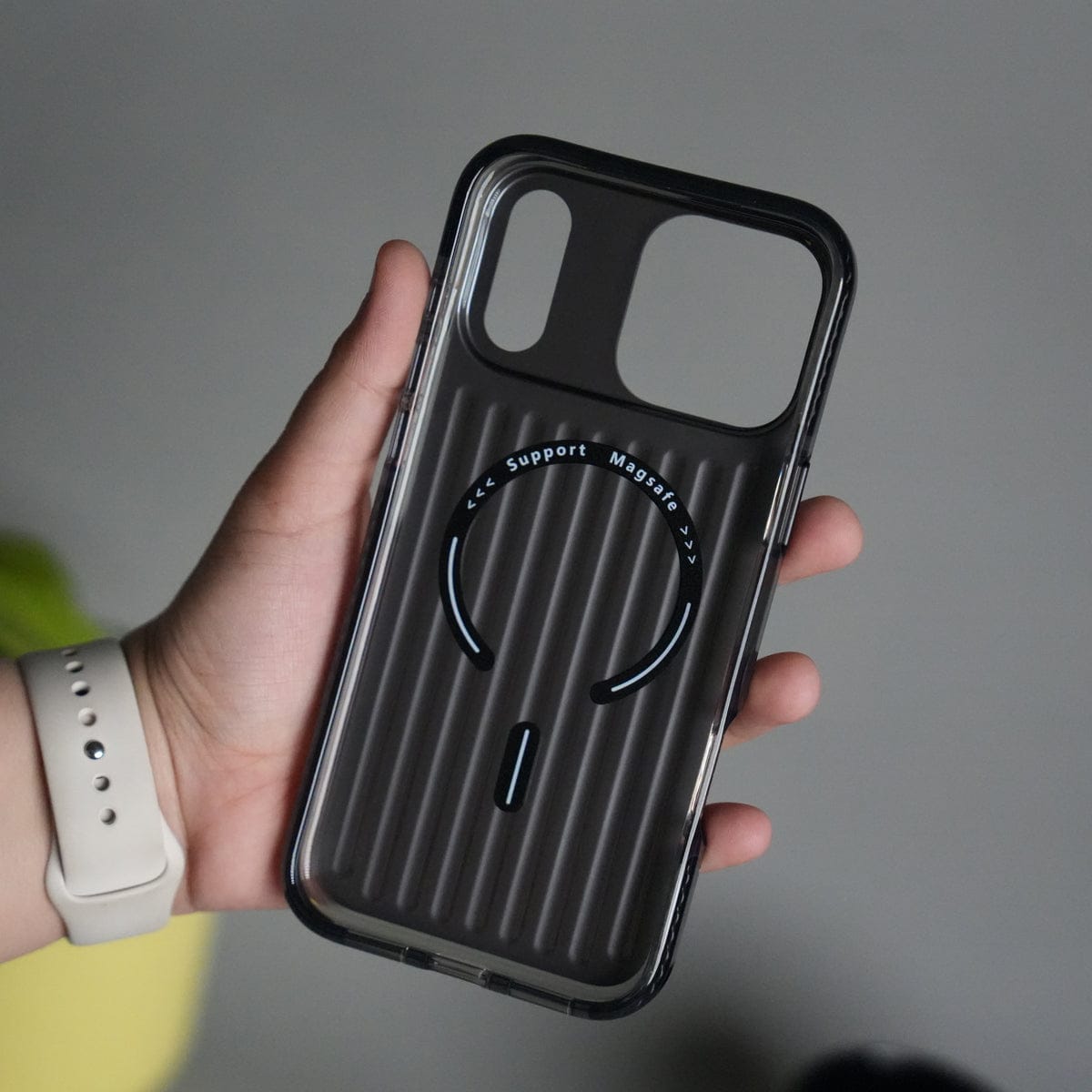 iPhone 17 Pro MagSafe Suitcase Design Case | Shiny Texture Back Cover