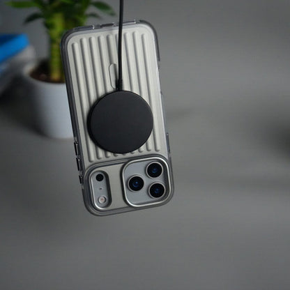 iPhone 17 Pro Max MagSafe Suitcase Design Case | Shockproof Ribbed Texture Back Cover