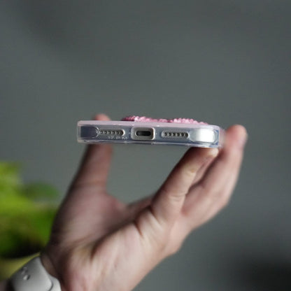 iPhone 17 Pro Max Marble Design Case | Luxury Rhinestone Camera Frame & 3D Diamond Bow Cover