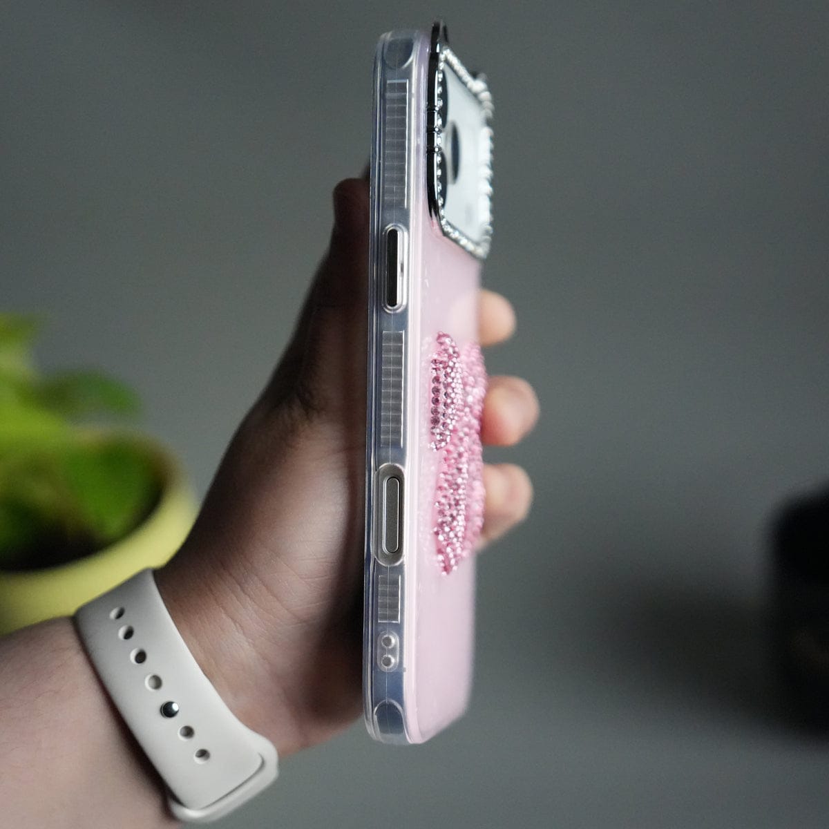 iPhone 17 Pro Max Marble Design Case | Luxury Rhinestone Camera Frame & 3D Diamond Bow Cover