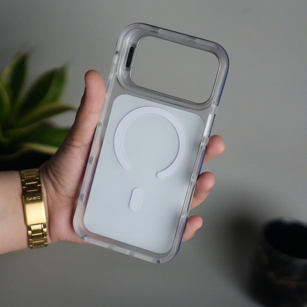 iPhone 17 Pro Matte Finish MagSafe Case with Ultra-Slim Metal Kickstand