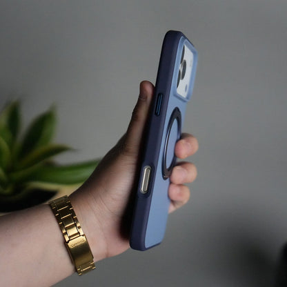 iPhone 17 Pro Matte Shockprof Case with Metal 360° Kickstand