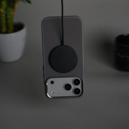 iPhone 17 Pro Metal Camera Ring Carbon Fiber Design MagSafe Cover