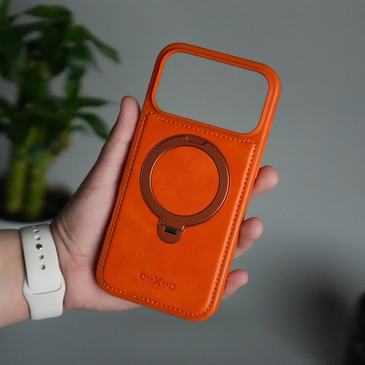 iPhone 17 Pro Premium PU Leather Kickstand Case | Luxury Shockproof Protective Back Cover