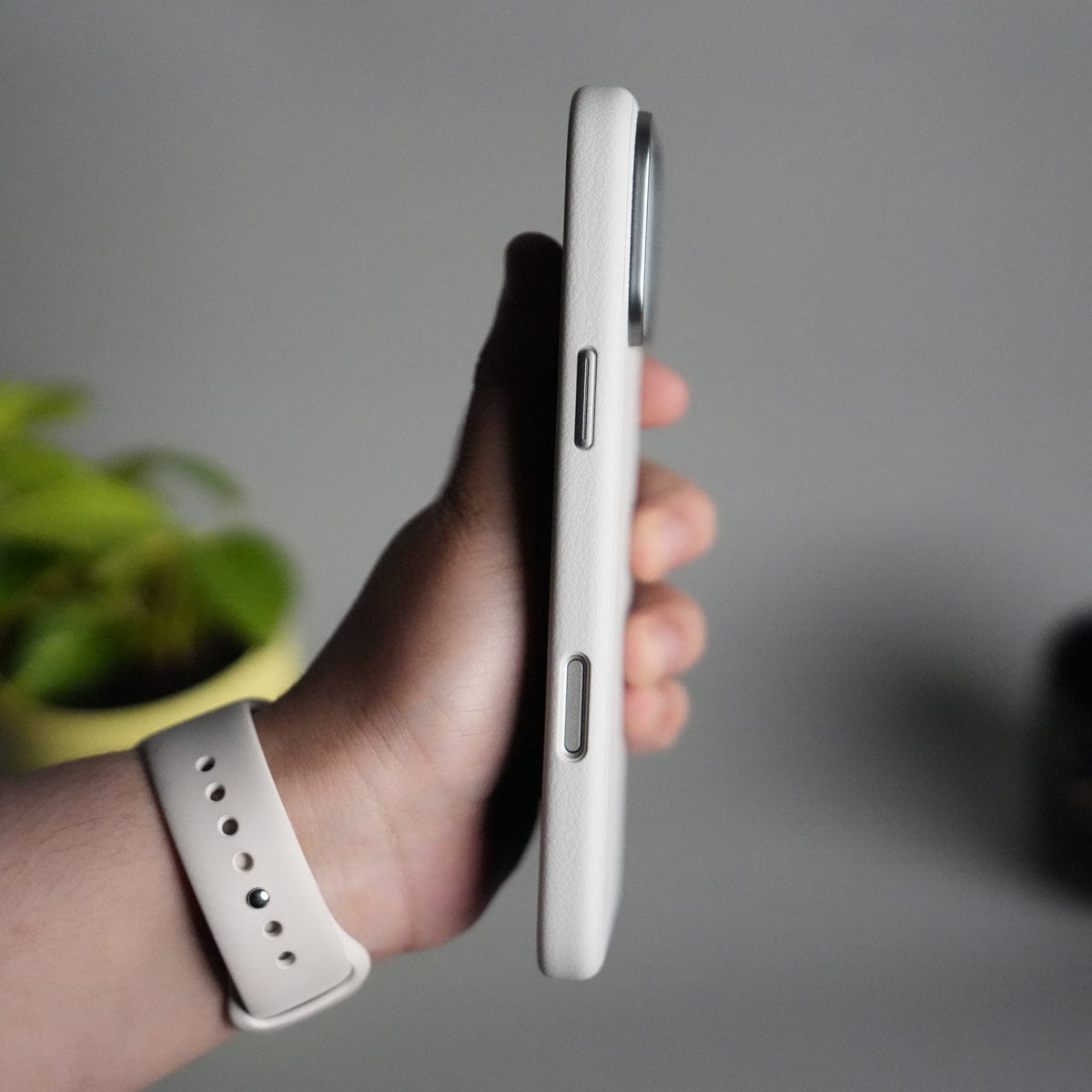iPhone 17 Pro PU Leather Case with Metal Camera Frame & Built-in MagSafe Back Cover