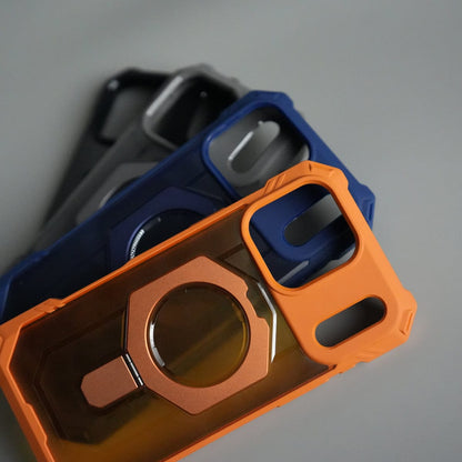 iPhone 17 Pro – Rugged Armor MagSafe Case with Metal Kickstand