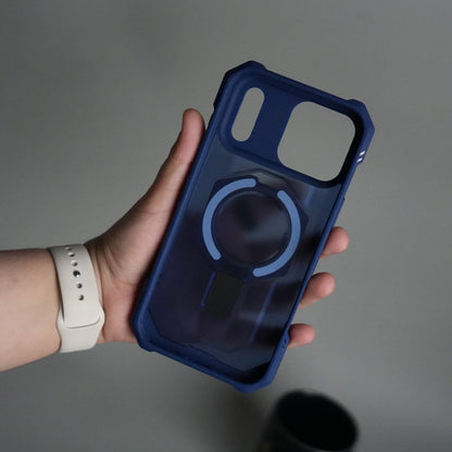 iPhone 17 Pro – Rugged Armor MagSafe Case with Metal Kickstand