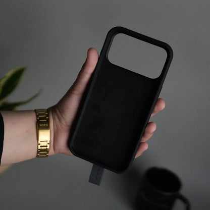 iPhone 17 Pro Max Silicone Case | Magnetic Ring | Silicone Rotating Grip Strap Cover