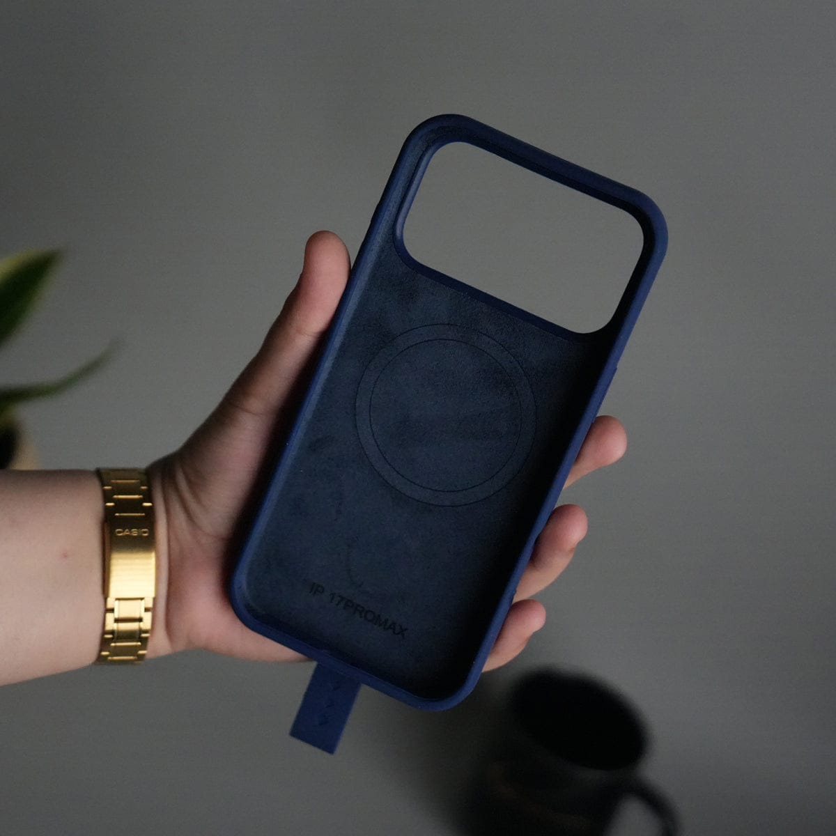 iPhone 17 Pro Max Silicone Case | Magnetic Ring | Silicone Rotating Grip Strap Cover