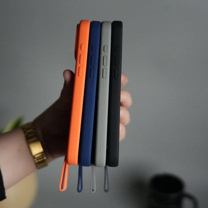 iPhone 17 Pro Max Silicone Case | Magnetic Ring | Silicone Rotating Grip Strap Cover
