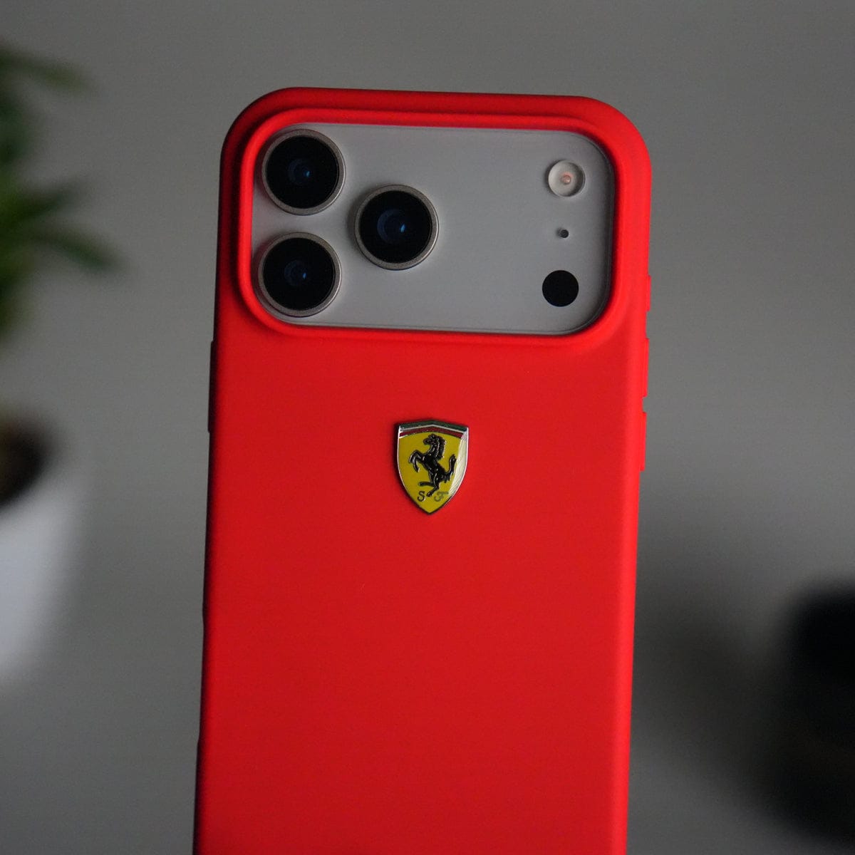 iPhone 17 Pro Max Sports Car Logo Liquid Silicone Case Cover