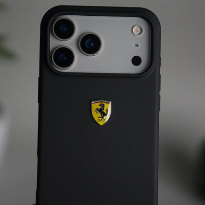 iPhone 17 Pro Max Sports Car Logo Liquid Silicone Case Cover