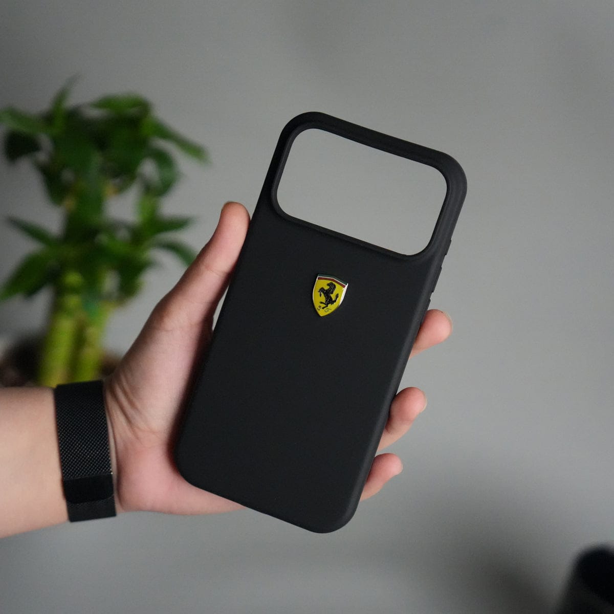 iPhone 17 Pro Max Sports Car Logo Liquid Silicone Case Cover
