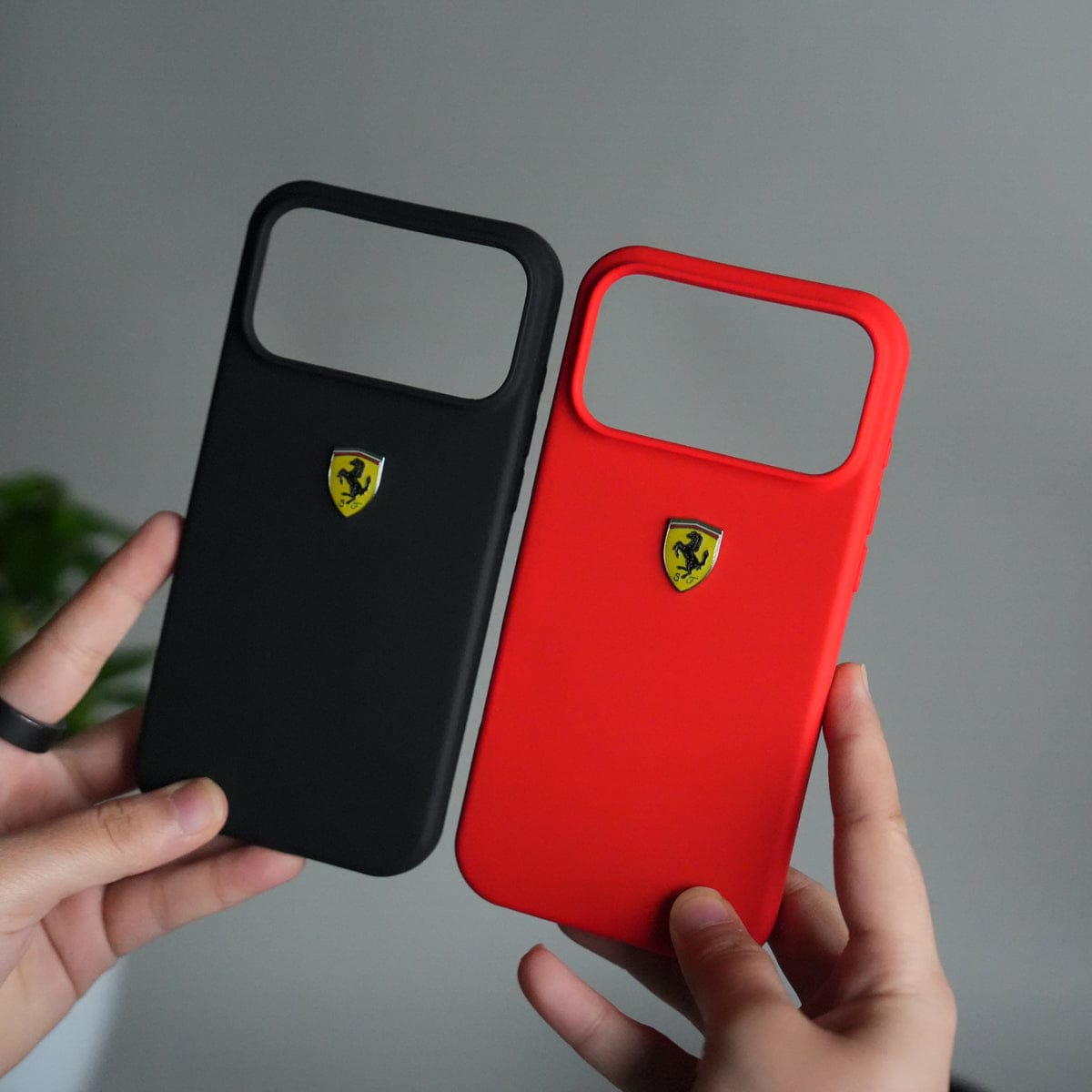 iPhone 17 Pro Sports Car Logo Liquid Silicone Case Cover