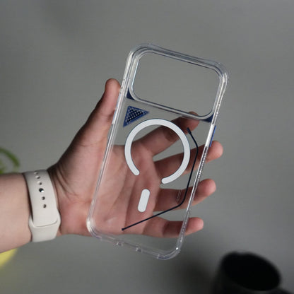 iPhone 17 Pro TechLine Transparent MagSafe Case with Metal Camera Bump Back Cover
