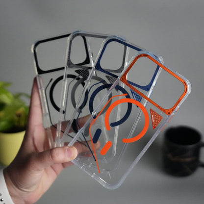 iPhone 17 Pro TechLine Transparent MagSafe Case with Metal Camera Bump Back Cover
