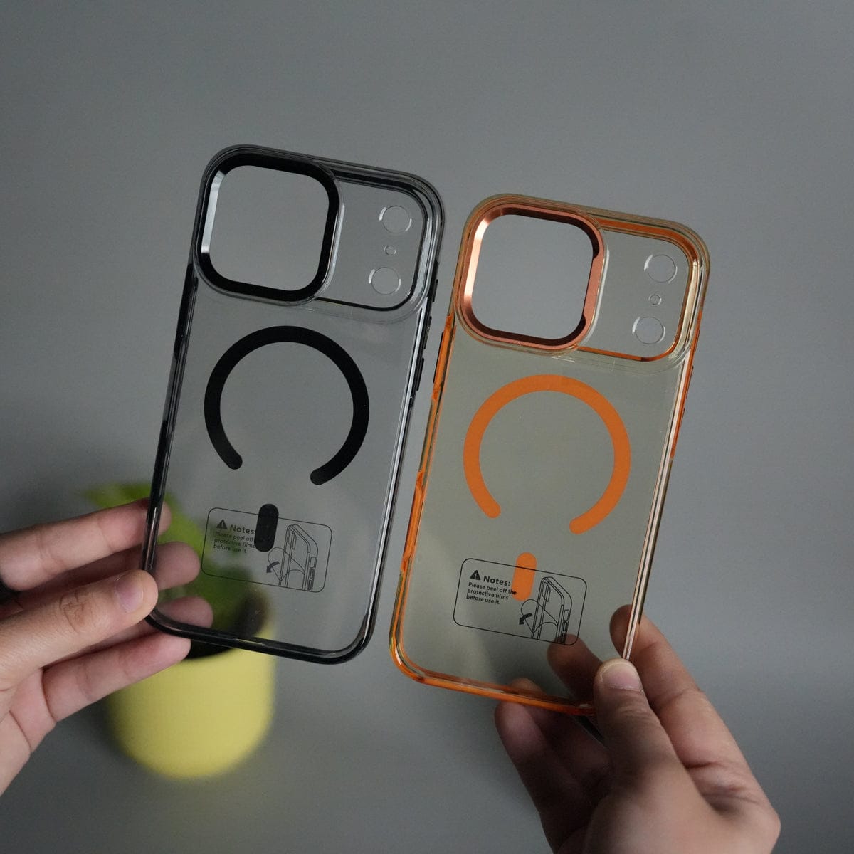 iPhone 17 Pro Transparent MagSafe Case with Metal Camera Frame | Crystal Clear Back Cover