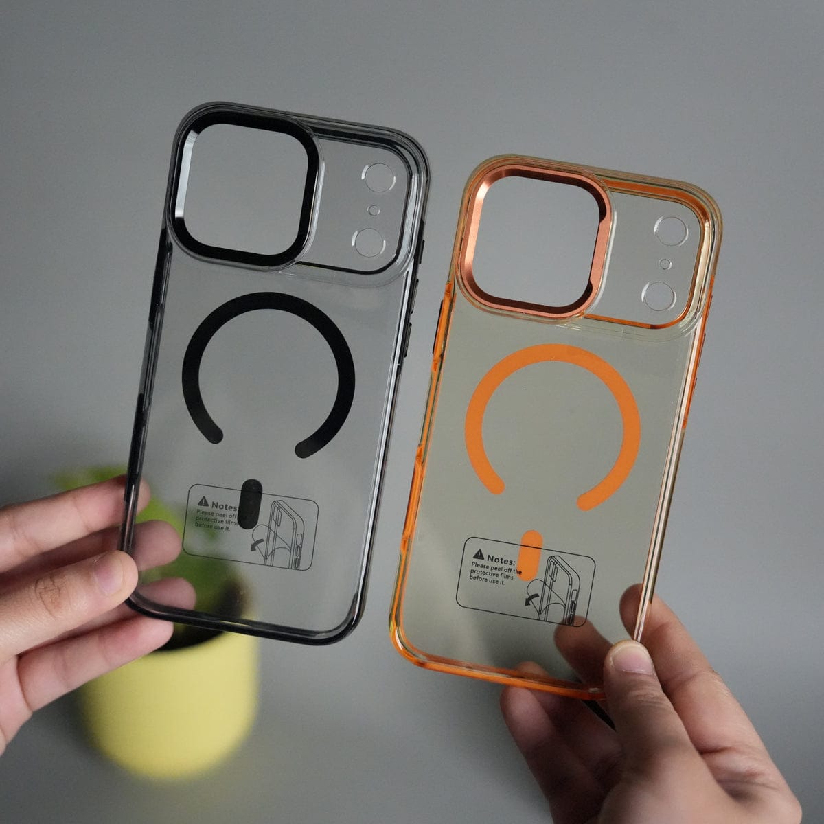 iPhone 17 Pro Transparent MagSafe Case with Metal Camera Frame | Crystal Clear Back Cover