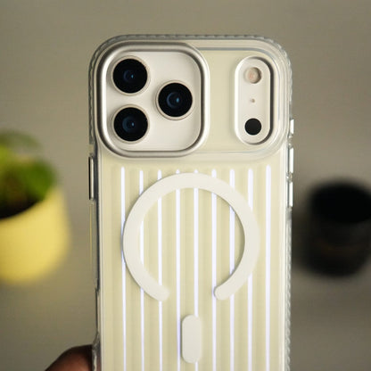 iPhone 17 Pro Transparent MagSafe Suitcase Design Case Back Cover