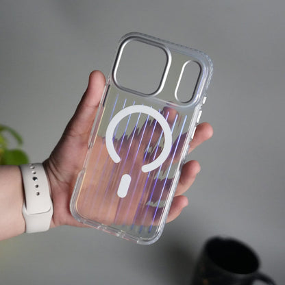 iPhone 17 Pro Max Transparent MagSafe Suitcase Design Case Back Cover