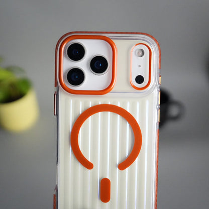 iPhone 17 Pro Max Transparent MagSafe Suitcase Design Case Back Cover
