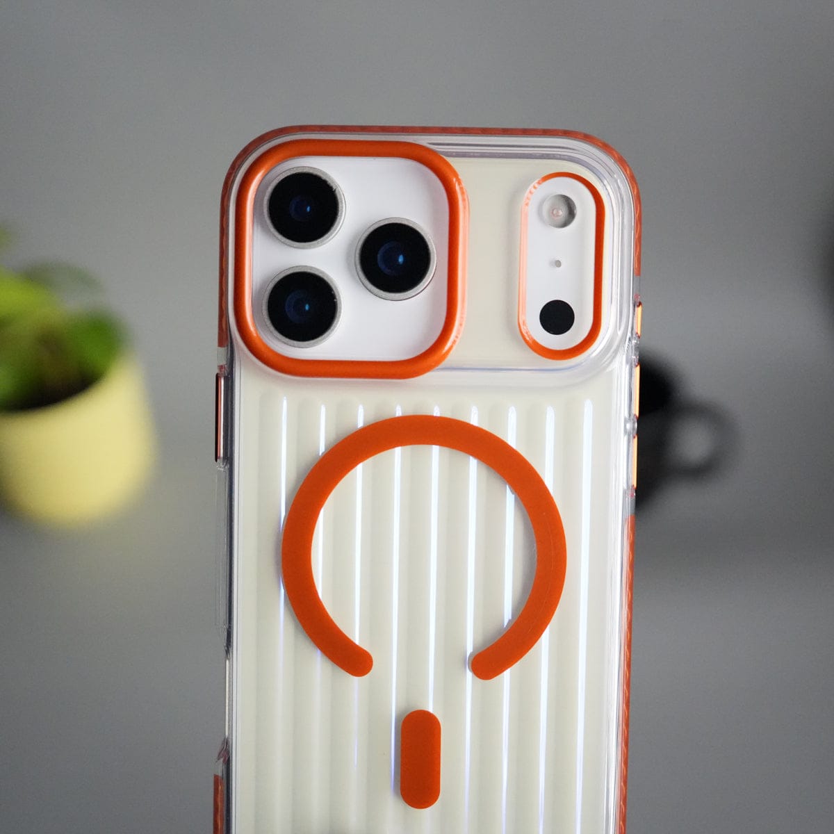 iPhone 17 Pro Transparent MagSafe Suitcase Design Case Back Cover