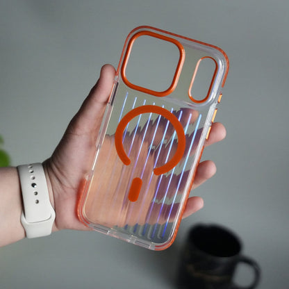 iPhone 17 Pro Transparent MagSafe Suitcase Design Case Back Cover