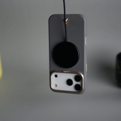 iPhone 17 Pro Max PU Leather Case with Metal Camera Frame