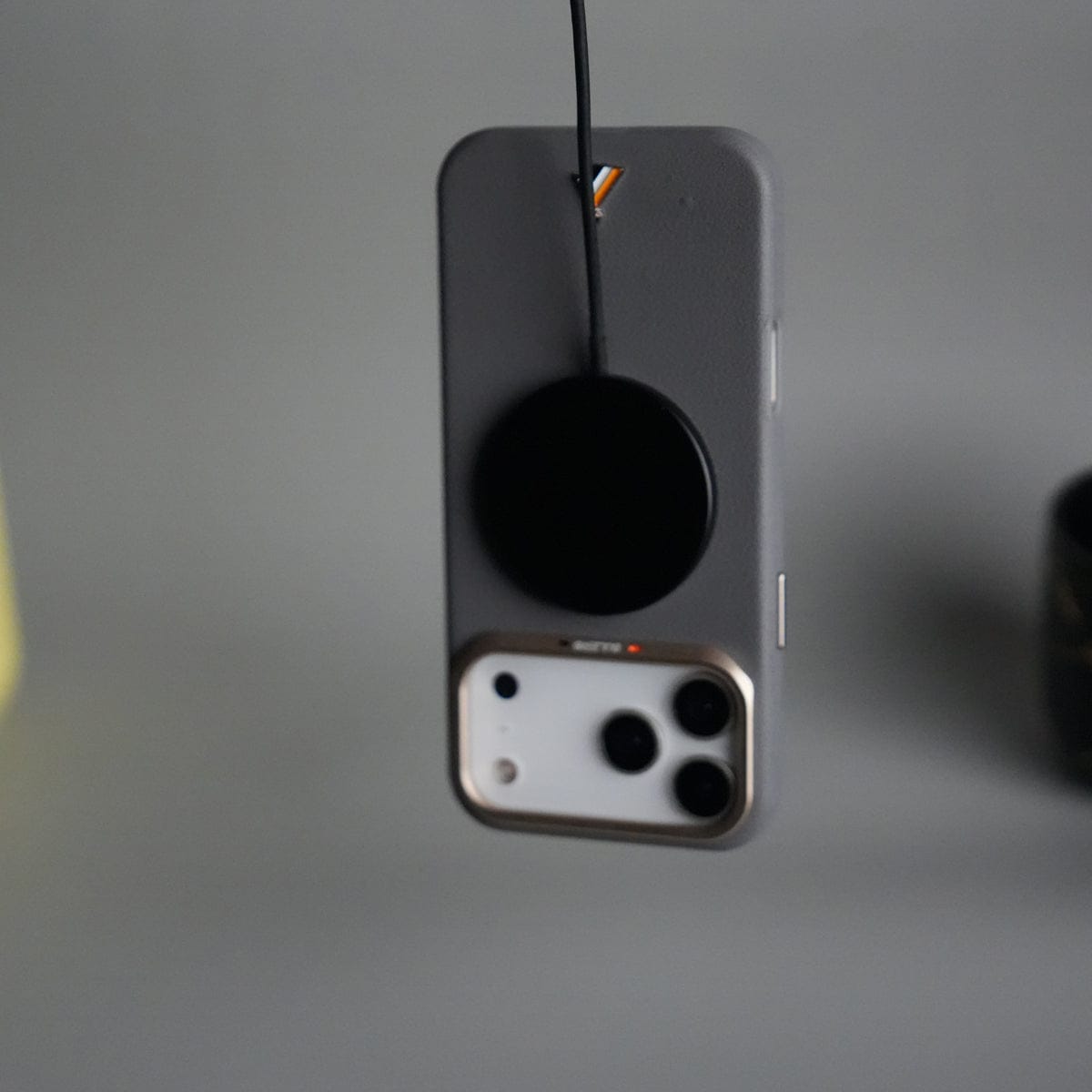 iPhone 17 Pro PU Leather Case with Metal Camera Frame