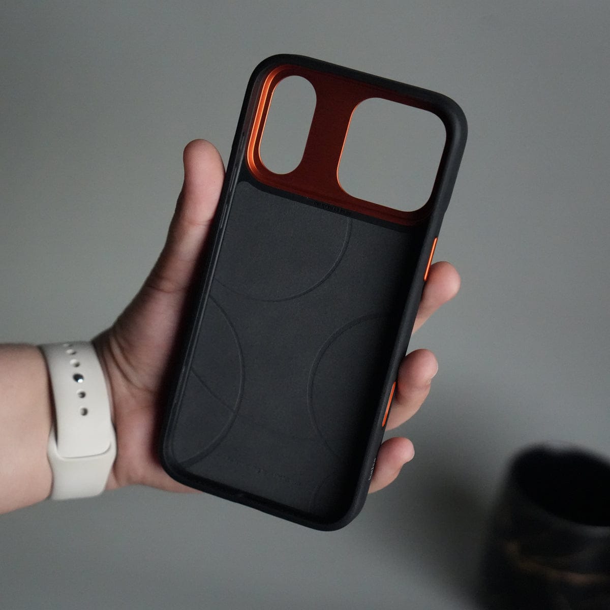 iPhone 17 Pro Tri-Strike Pattern Leather Case | Premium Luxury Back Cover with Metal Camera Frame