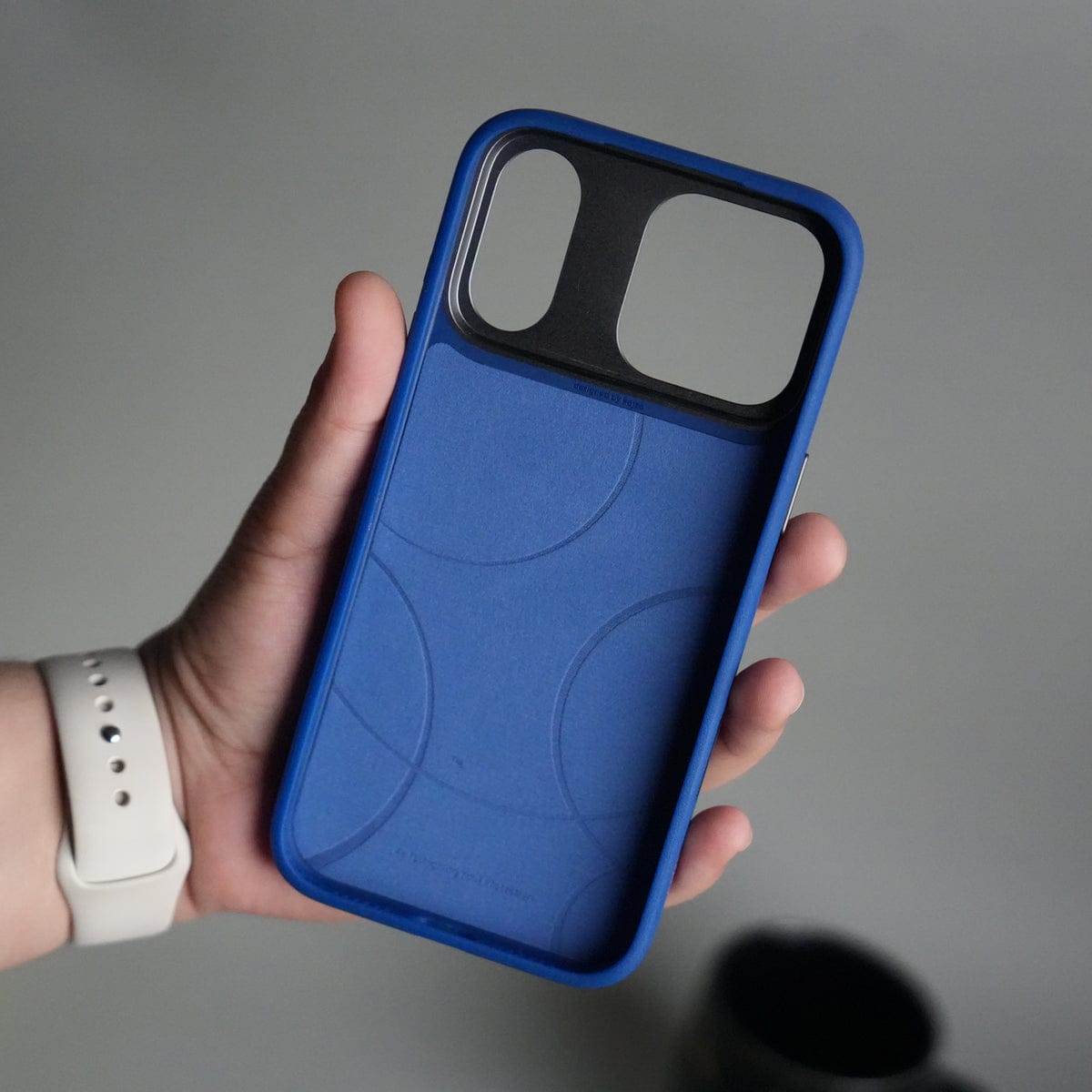 iPhone 17 Pro Tri-Strike Pattern Leather Case | Premium Luxury Back Cover with Metal Camera Frame